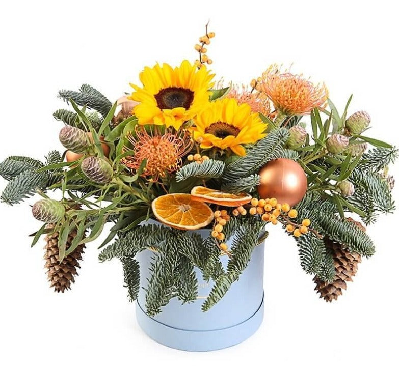 Orange Festive Joy Hat Box Orange Festive Joy Hat Box