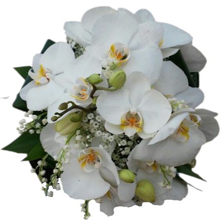 Phalaenopsis Orchids and Lily of Valley Bouquet