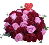 Pink and Red Roses Box - Flowers Box London