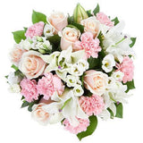 Pink And White Delightful Bouquet - Flowers Box London