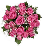 Pink Roses and Baby's Breath Box - Flowers Box London