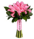 Pink Tulips Bridal Bouquet - Flowers Box London