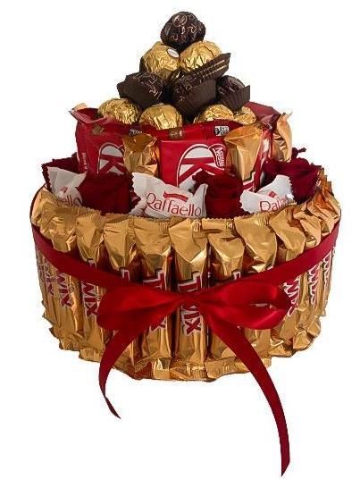 Raffaello & Ferrero Rocher Chocolate Cake – Flowers Box London