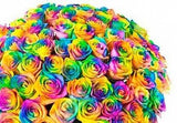 Rainbow Roses Bouquet - Flowers Box London