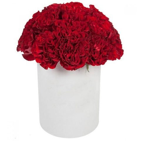 Red Carnations Hat Box