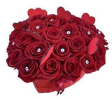 Red Roses with Diamonds Box - Flowers Box London
