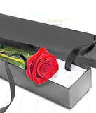 Red Single Rose Luxury Box - Flowers Box London