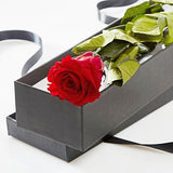 Red Single Rose Luxury Box - Flowers Box London