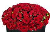 Red Spray Roses Box - Flowers Box London