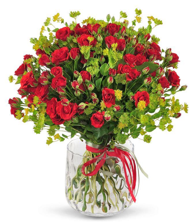 Red Spray Roses with Buphleurum Red Spray Roses with Buphleurum