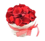 Rose Petals in Hat Basket - Flowers Box London