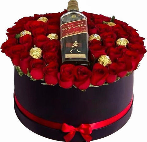 Roses and Ferrero Rocher gift box