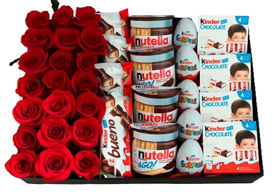 Roses and Kinder Chocolate Box Roses and Kinder Chocolate Box