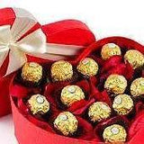 Sweets in Flowers Petals Herat Box - Flowers Box London