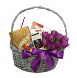 A Little Basket of Tulips & Chocolate