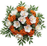 Amazing Cymbidium Orchids Bouquet with Rowan Berries