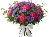 Luxury Peonies Bouquet with Cornflowers and Willow Twist