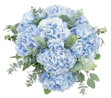 Blue Hydrangea with Eucalyptus Bouquet