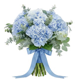 Blue Hydrangea with Eucalyptus Bouquet
