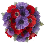 Blue & Red Anemone Bouquet