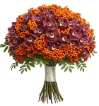 Bouquet of Cymbidium Orchids and Rosehip Berries