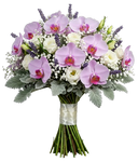 Bouquet of Phalaenopsis Orchids with Lisianthus and Lavender Accent