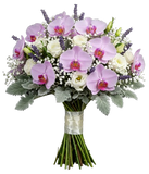 Bouquet of Phalaenopsis Orchids with Lisianthus and Lavender Accent