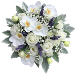 Bouquet of Phalaenopsis Orchids with Lisianthus and Lavender Accent