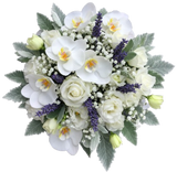 Bouquet of Phalaenopsis Orchids with Lisianthus and Lavender Accent