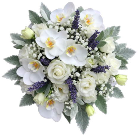 Bouquet of Phalaenopsis Orchids with Lisianthus and Lavender Accent