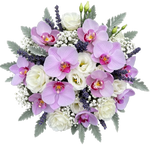Bouquet of Phalaenopsis Orchids with Lisianthus and Lavender Accent