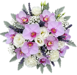 Bouquet of Phalaenopsis Orchids with Lisianthus and Lavender Accent