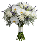 Bouquet of Phalaenopsis Orchids with Lisianthus and Lavender Accent