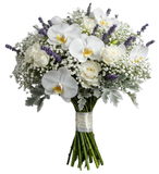Bouquet of Phalaenopsis Orchids with Lisianthus and Lavender Accent