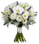 Bouquet of Phalaenopsis Orchids with Lisianthus and Lavender Accent