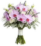 Bouquet of Phalaenopsis Orchids with Lisianthus and Lavender Accent
