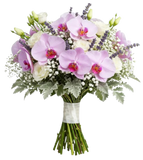 Bouquet of Phalaenopsis Orchids with Lisianthus and Lavender Accent
