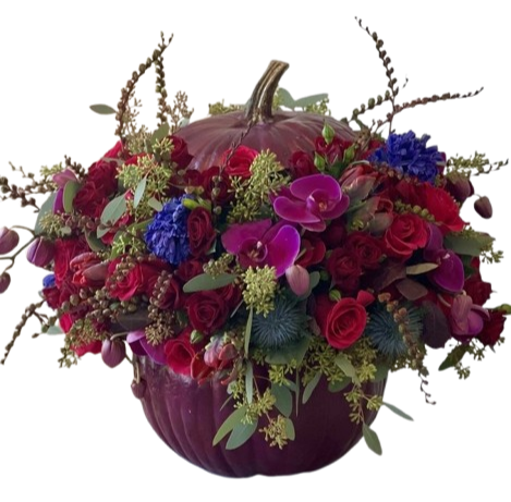 Burgundy Luxury Pumpkin Arrangement