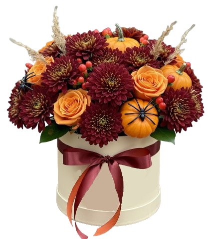 Burgundy and Orange Halloween Box