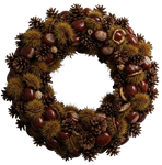 Chestnuts and Cones Door Wreath