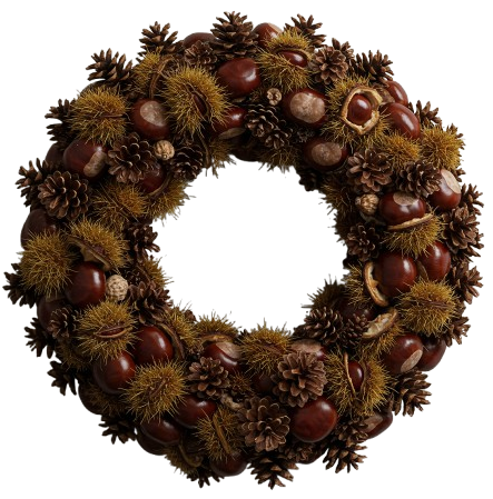 Chestnuts and Cones Door Wreath