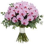 Classic Phalaenopsis Orchids Bouquet with Greenery