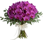 Classic Phalaenopsis Orchids Bouquet with Greenery