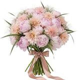 Gorgeous Blush Dahlia and Peonies Bouquet