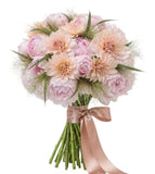 Gorgeous Blush Dahlia and Peonies Bouquet