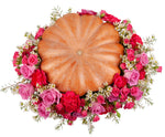 Gorgeous Spray Roses and Carnations in Autumn Pumpkin