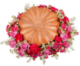 Gorgeous Spray Roses and Carnations in Autumn Pumpkin