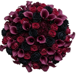 Gothic Elegance Rose Cluster Bouquet