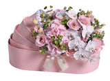 Luxury Cradle Box of Pink Flowers and Phalaenopsis Orchids