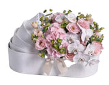 Luxury Cradle Box of Pink Flowers and Phalaenopsis Orchids